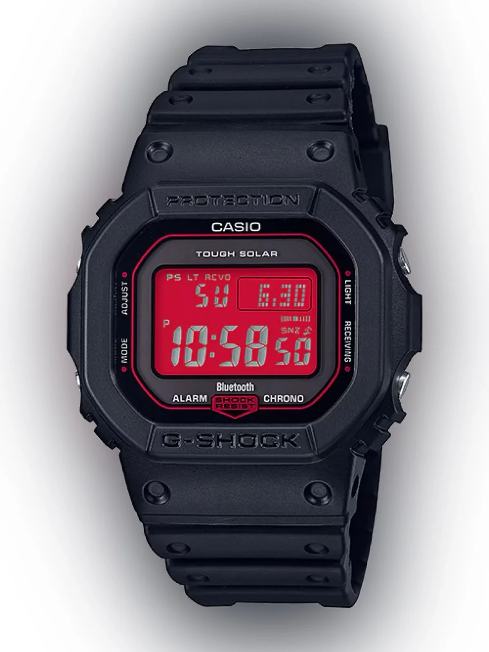 New🌟 Casio G-Shock Black & Red GW-B5600AR-1 Solar Radio Men's Watch